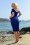 Glamour Bunny - 50s Audrey Pencil Dress in Royal Blue 3