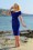 Glamour Bunny - 50s Audrey Pencil Dress in Royal Blue 2