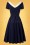 Glamour Bunny - 50s Audrey Swing Dress in Navy 10
