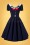 Glamour Bunny - Audrey Swing Dress Années 50 en Bleu Marine 7