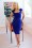 Glamour Bunny - Roxy Pencil Dress Années 50 en Bleu Roi