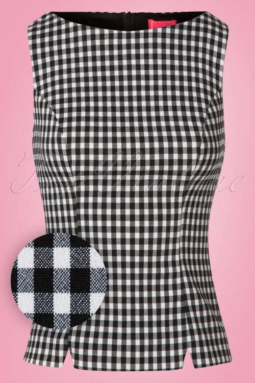 Glamour Bunny - 50s Donna Capri Suit Top in Gingham 5