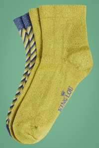 King Louie - 60s Ponza Socks in Cress Yellow 4