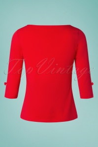 Banned Retro - 50s Oonagh Top in Lipstick Red 4