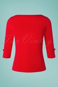 Banned Retro - 50s Oonagh Top in Lipstick Red 2