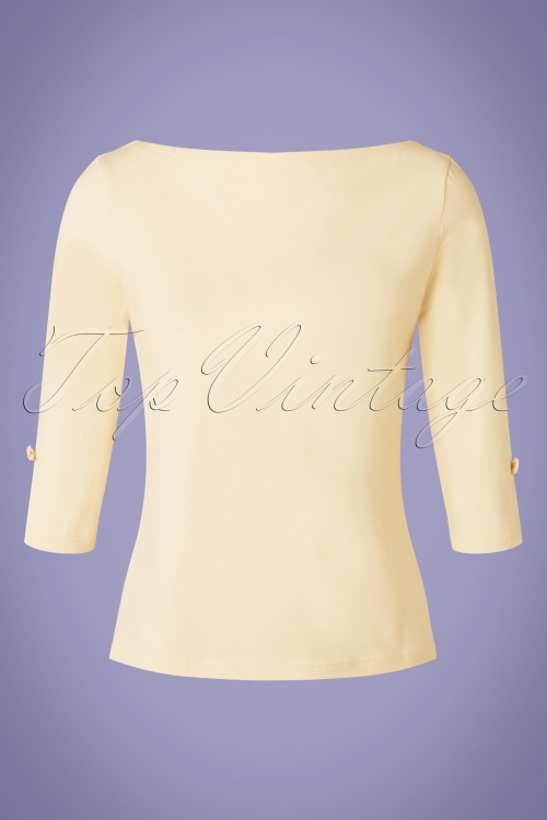Banned Retro - 50s Oonagh Top in Cream 3