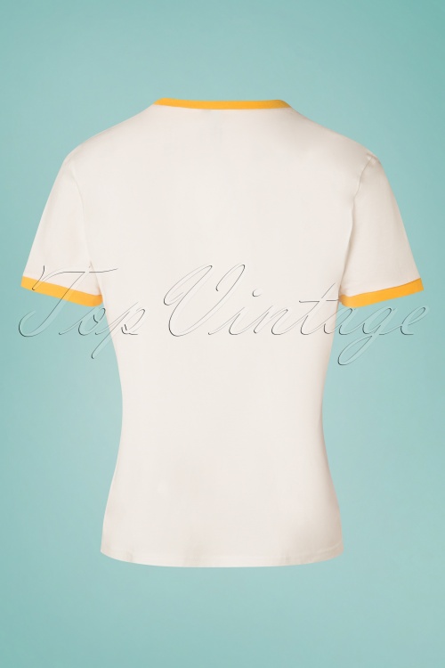 Banned Retro - Palm Springs T-shirt in crème 4
