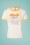 Banned Retro - Palm Springs T-Shirt Années 50 en Crème 2