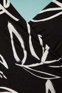 Banned Alternative - Palm Maxi Dress Années 60 en Noir et Blanc 4