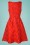 Banned Retro - 60s Florida Jacquard Dress in Coral Red 4
