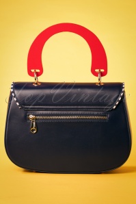 Banned Retro - 50s Boats Against The Current Bag in Red and Navy 7