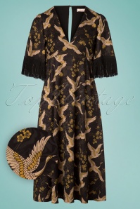 Traffic People - 70s Rosie After The Rain Dress in Black 2