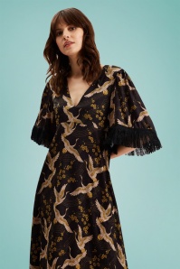 Traffic People - 70s Rosie After The Rain Dress in Black 8