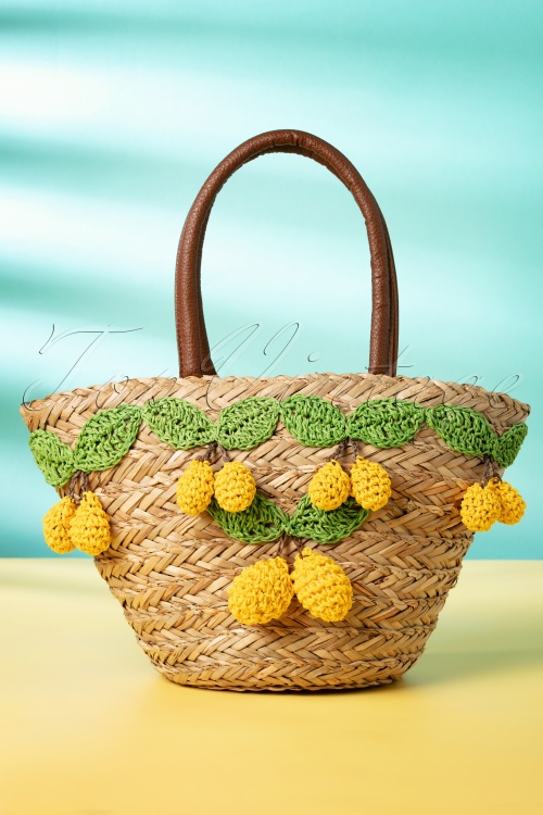 Amici - 50s Limon Basket Wicker Bag in Natural