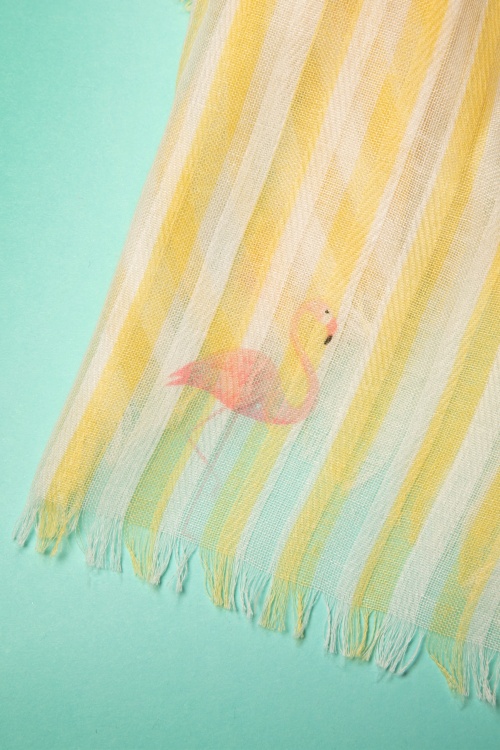 Amici - Selina Flamingo-sjaal in geel 3