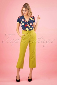 King Louie - 60s Jenny Tribeca Pants in Cress Yellow