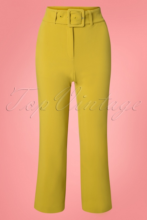 King Louie - Jenny Tribeca broek in cress geel 2