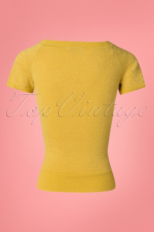 King Louie - 50s Boatneck Lapis Top in Sunny Yellow 3
