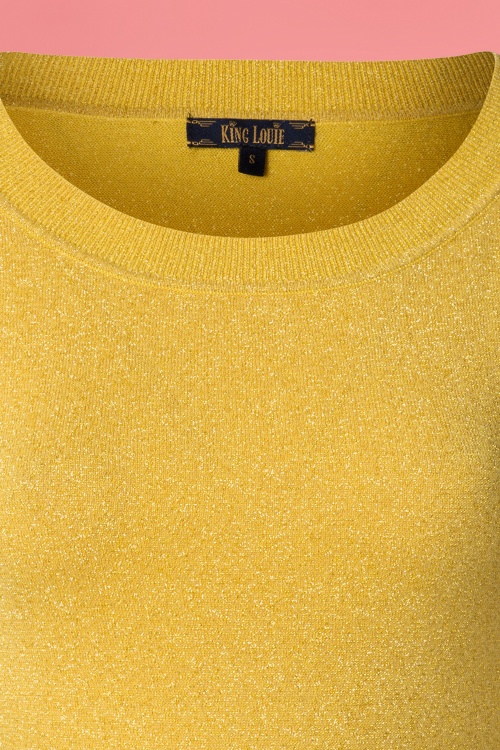 King Louie - 50s Boatneck Lapis Top in Sunny Yellow 4