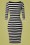 Topvintage Boutique Collection - Janice Stripes Pencil Dress Années 50 en Noir et Blanc 5
