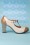 Nemonic - 60s Nice Cat Patent Leather T-Strap Pumps in Camel and Cream 3