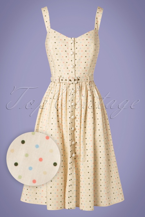 Collectif Clothing 27466 Jemima Polkadot Swing Dress 20180814 2W1