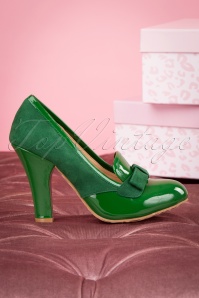 Lola Ramona ♥ Topvintage - 60s June Ultimate Sophistication Pumps in Emerald Green 5