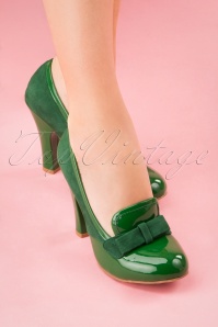 Lola Ramona ♥ Topvintage - 60s June Ultimate Sophistication Pumps in Emerald Green 4