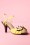Banned Retro - Dazed Blossom Sandals Années 50 en Jaune Moutarde et Noir 3