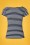 Topvintage Boutique Collection - Sabrina Stripes Shirt Années 50 en Bleu Marine 2