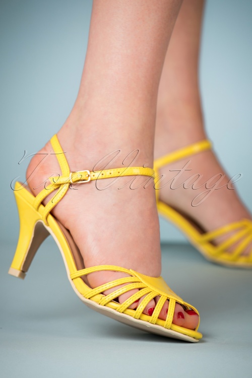 Banned Retro - 40s Amelia Sandals in Yellow