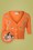 50s Tiki Floral Cardigan in Orange