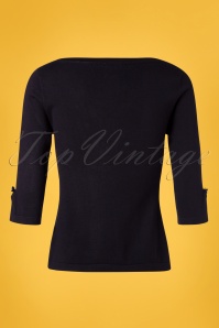Banned Retro - 50s Anchors Away Jumper in Navy 3