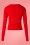 Banned Retro - 50s Pointelle Cardigan in Lipstick Red 4