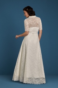 King Louie - 50s Emmy Dentelle Wedding Maxi Dress in Cream 3
