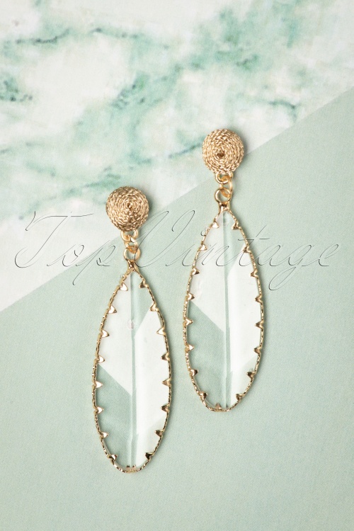 Day&Eve by Go Dutch Label - See Right Through Me Earrings Années 50 en Doré