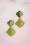 Day&Eve by Go Dutch Label - 50s Stone Stud Earrings in Lime Green