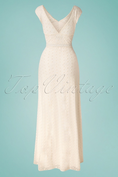 King Louie - 50s Ella Romance Wedding Maxi Dress in Cream 8