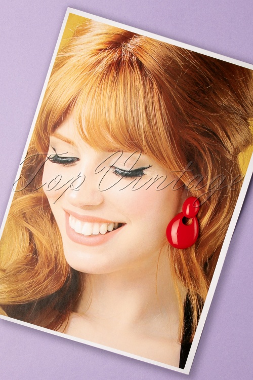 Day&Eve by Go Dutch Label - 60s Tometo Tomato Retro Earrings in Red