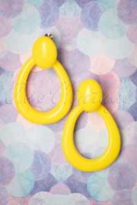 Day&Eve by Go Dutch Label - 60s Hello Sunshine Retro Earrings in Yellow 2