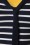 Banned Retro - Sailor Stripe Tie Top Années 50 en Bleu Marine 3