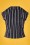 Banned Retro - Deckchair Stripes Blouse Années 20 en Bleu Marine et Balnc 3