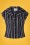 Banned Retro - Deckchair Stripes Blouse Années 20 en Bleu Marine et Balnc 2