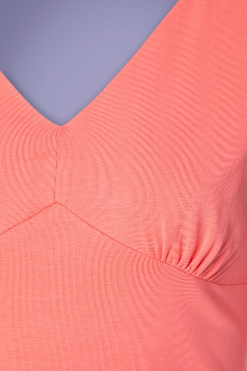 Banned Retro - 50s Betty Top in Peach Pink 4