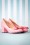 Lola Ramona - 60s Eve Vegan Block Heel Pumps in Bubblegum Pink
