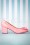 Lola Ramona - 60s Eve Vegan Block Heel Pumps in Bubblegum Pink 2