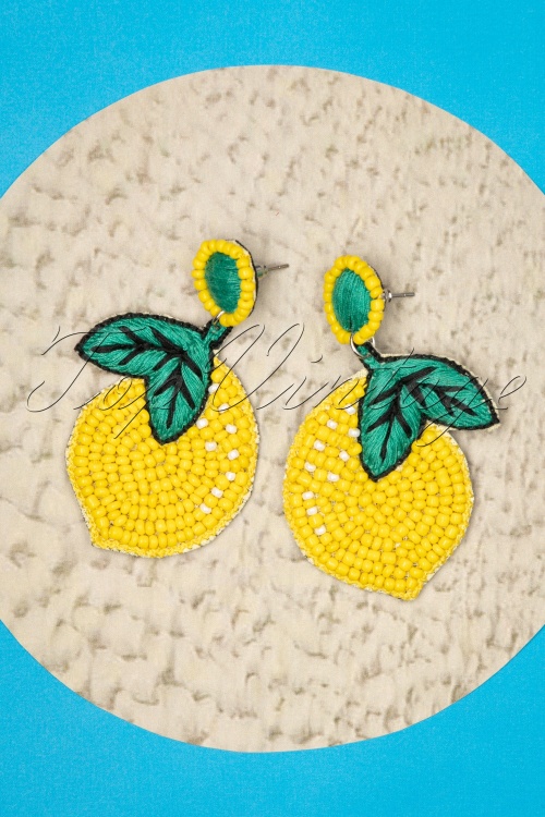 Darling Divine - 60s My Delicious Lemon Earrings in Yellow 3