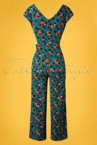King Louie - 60s Mira Sing-A-Long Jumpsuit in Harbor Blue 7