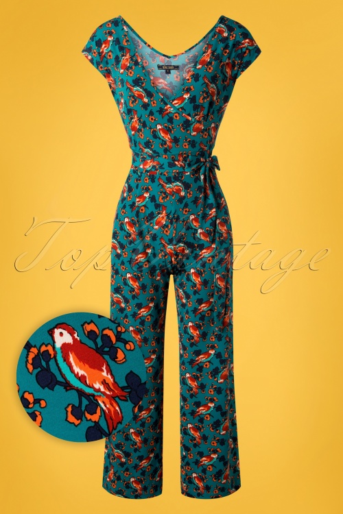 King Louie - Mira Sing-A-Long jumpsuit in havenblauw 3