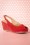 Tamaris - 50s Pindot Platform Sandals in Red 3